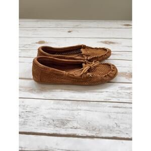 Minnetonka‎ VTG Brown Suede Moccasin Loafers -7